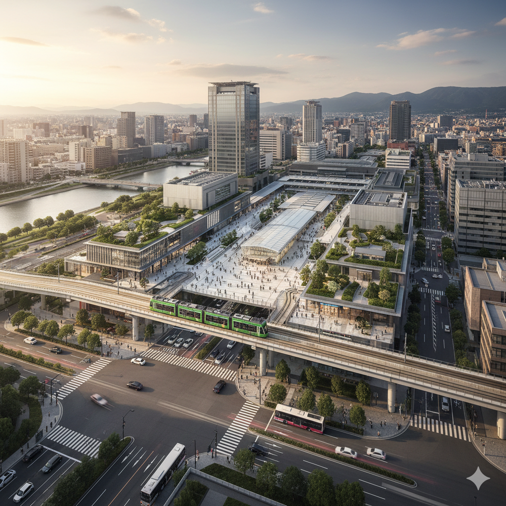 広島駅周辺の景色