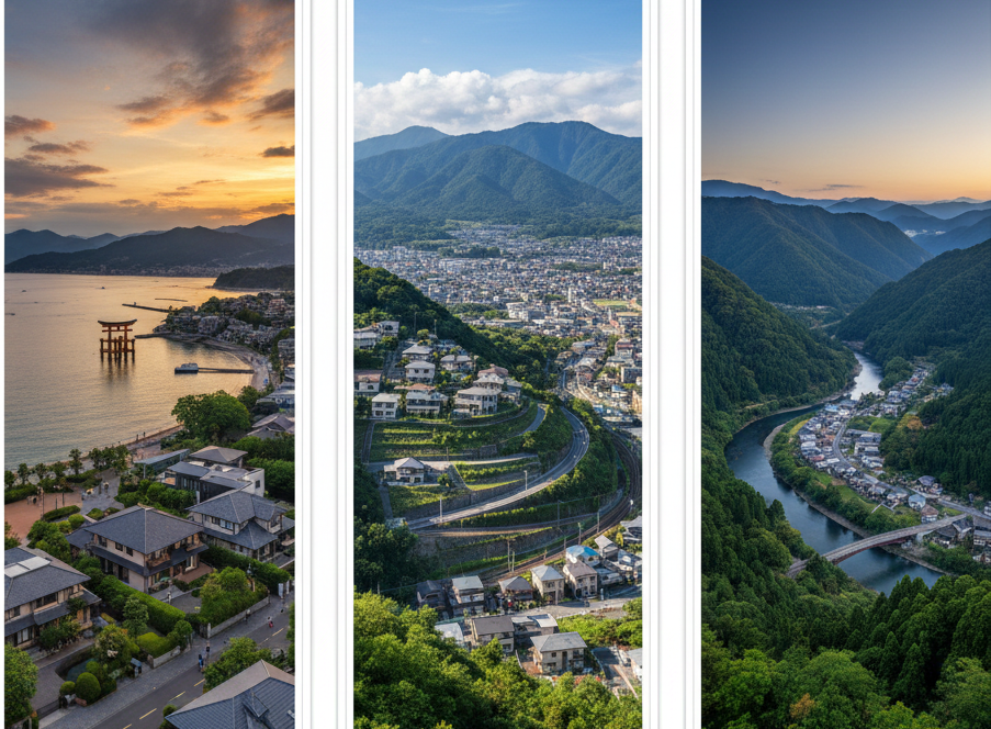 佐伯区、安芸区、安佐北区の景色