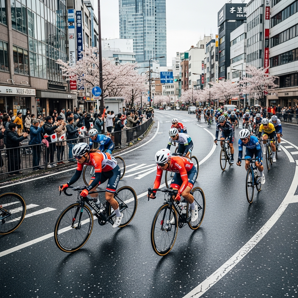 都市での自転車ロードレース