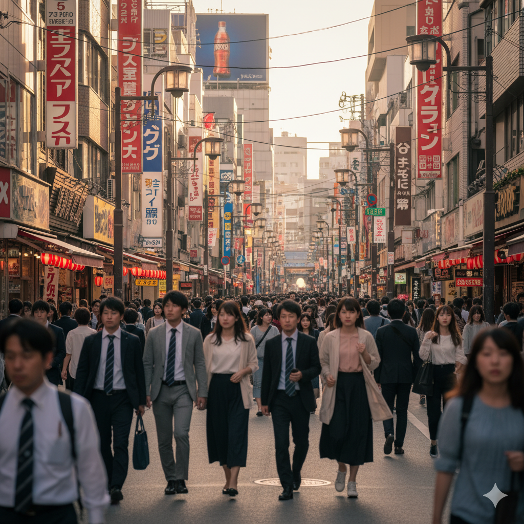 大勢の人でにぎわう通り