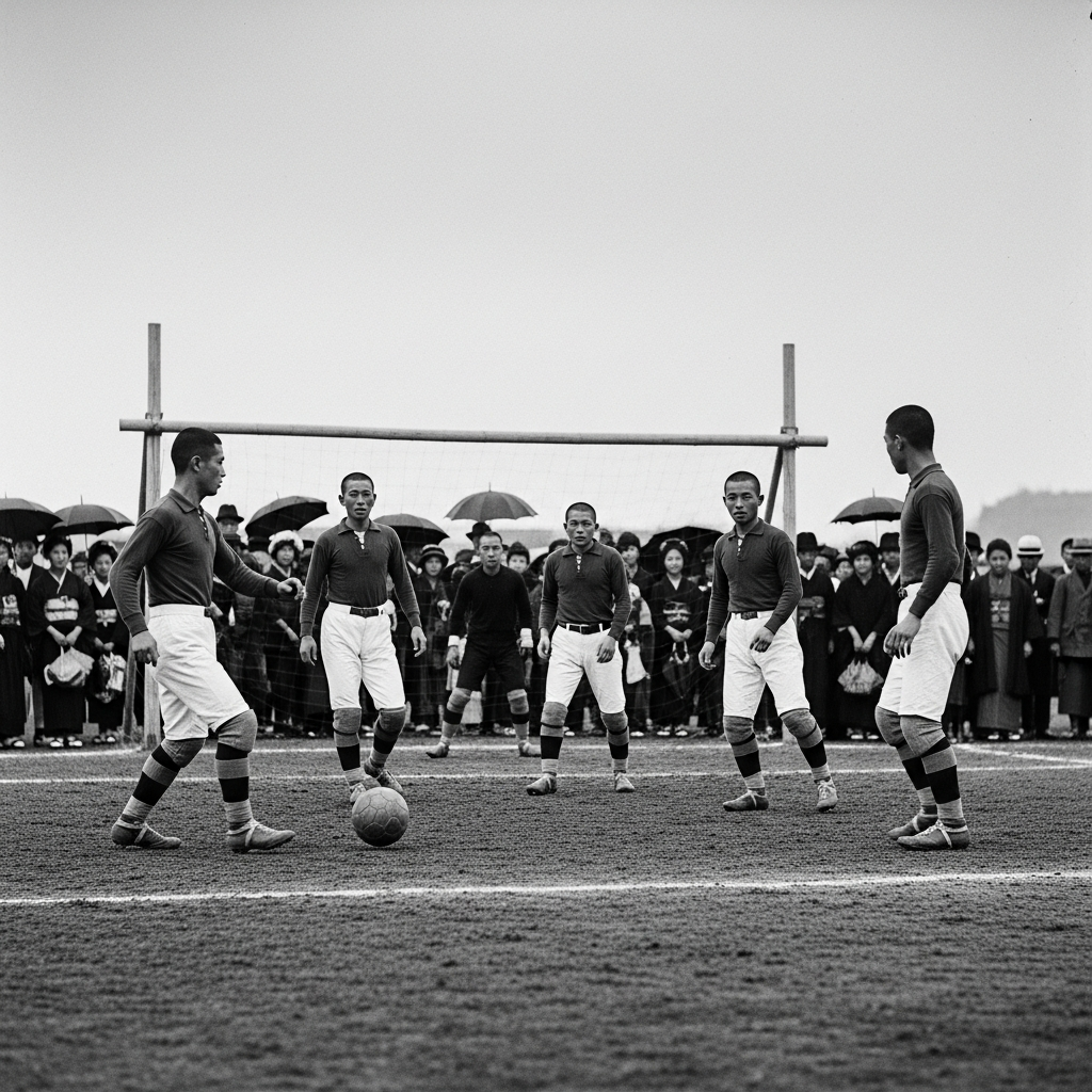 第一次世界大戦のころのサッカーの試合