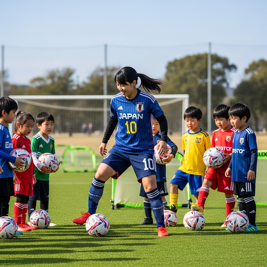 プロに教えてもらう子供たち