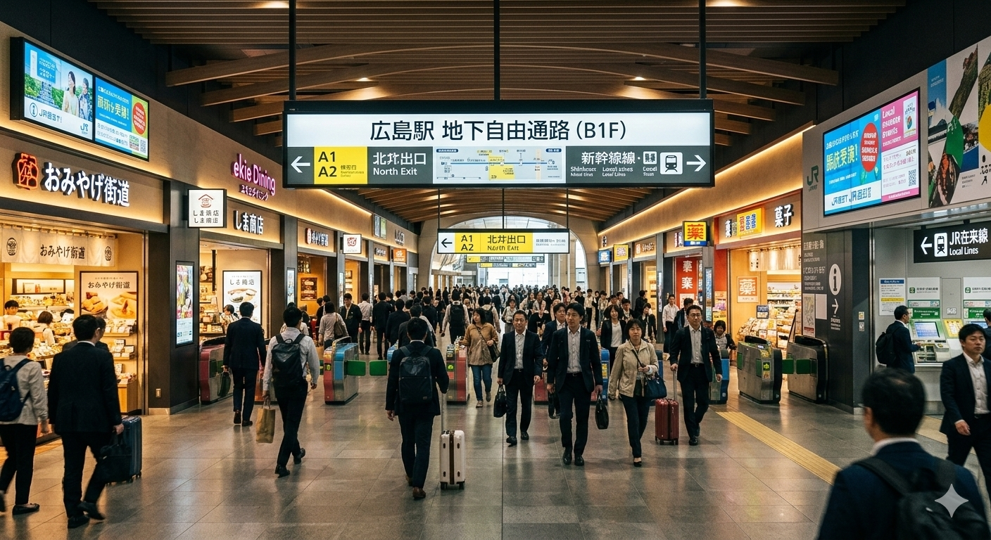広島駅地下自由通路（B1F）