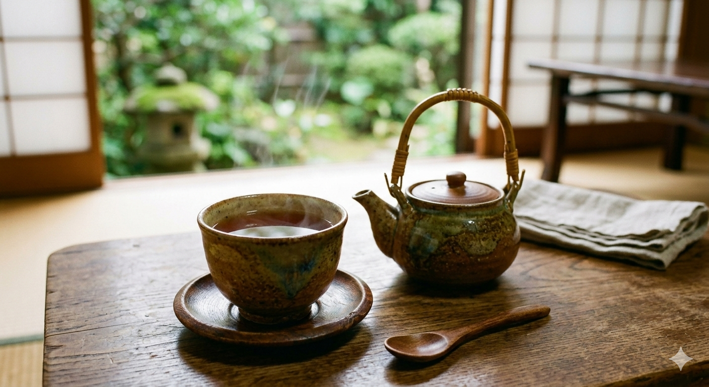 和食器に入った紅茶