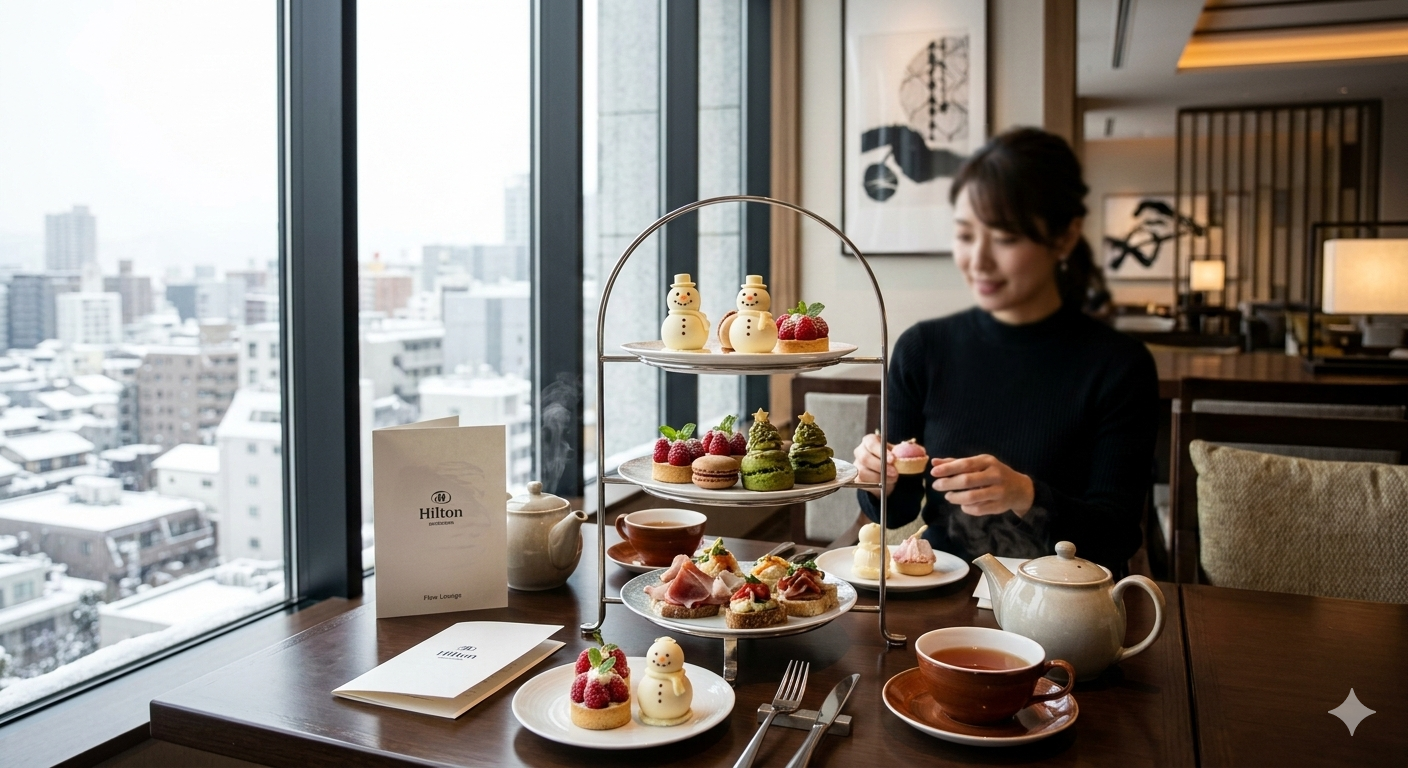 冬のイメージのアフタヌーンティ